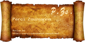 Perci Zsuzsanna névjegykártya